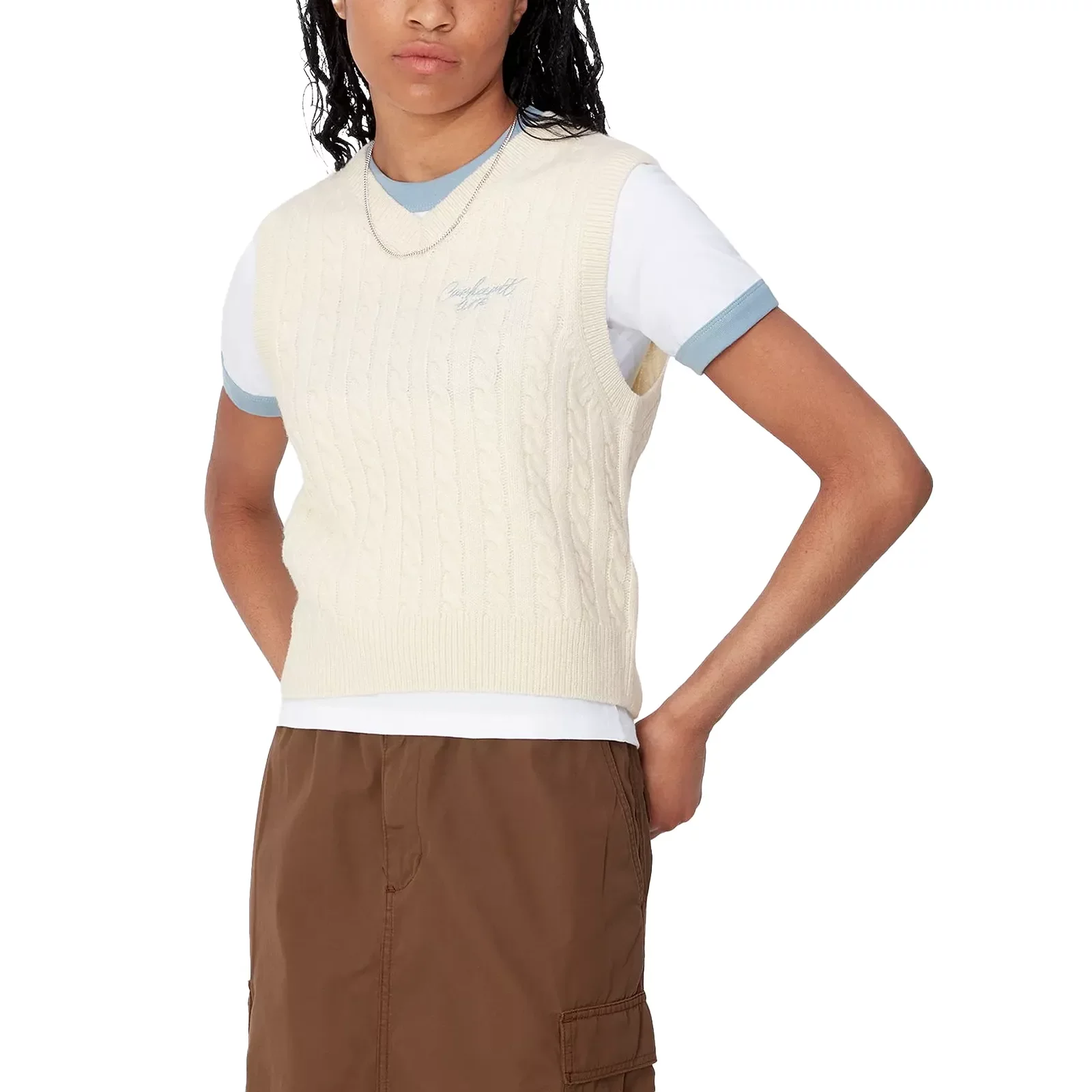 Carhartt WIP Vest (Spring) - Stone Canvas | Dusky Beige