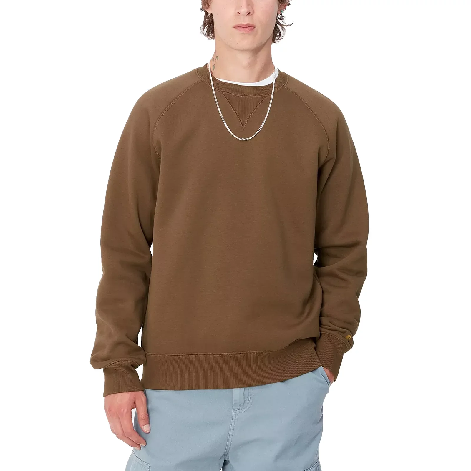 【関税&送料込】Carhartt WIP Sweaters Brown Sweatshirts Carhartt WIP Chase Sweatshirt 'Chocolate Gold