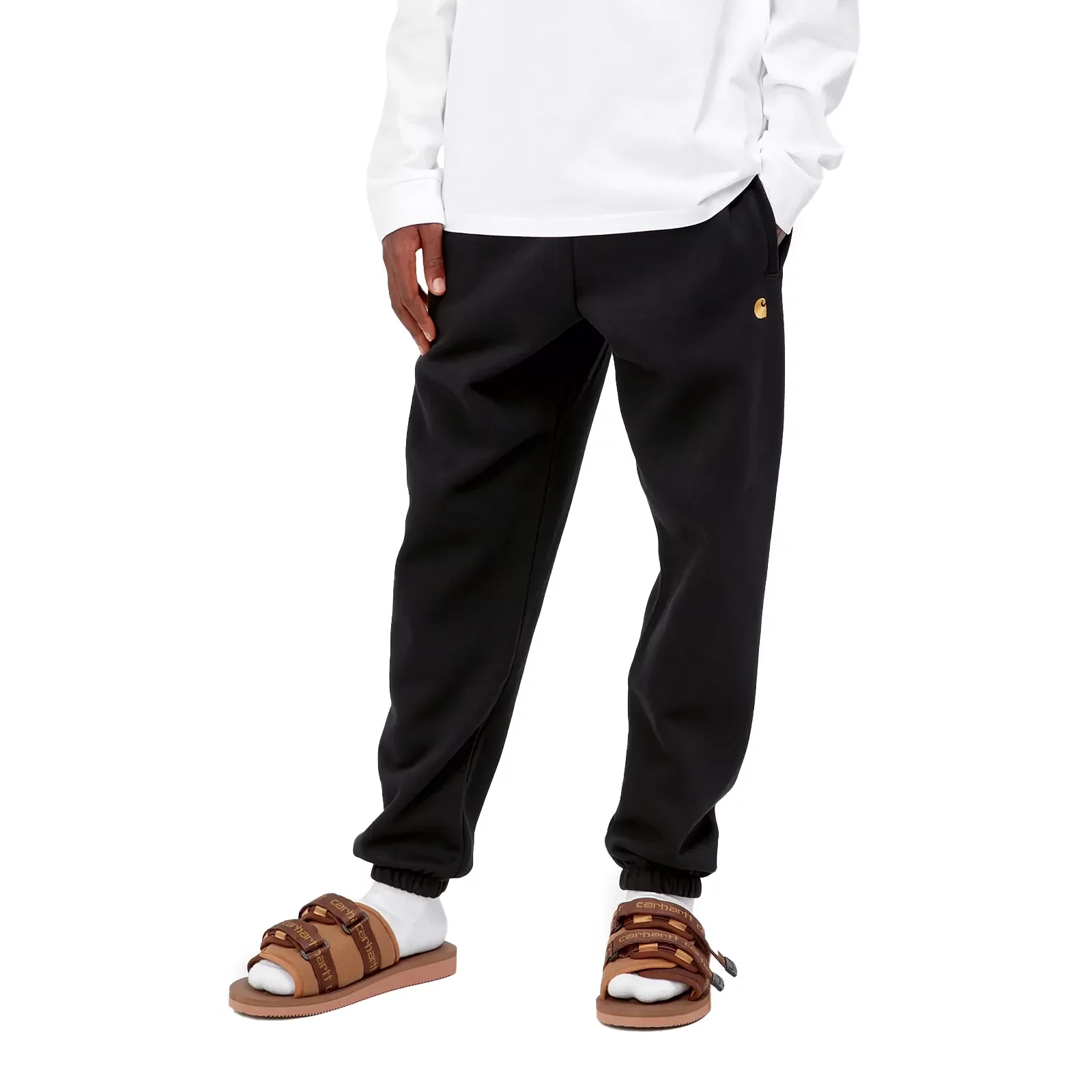 12枚 Pants and leggings Carhartt WIP Chase Sweat Pant 'Black Gold