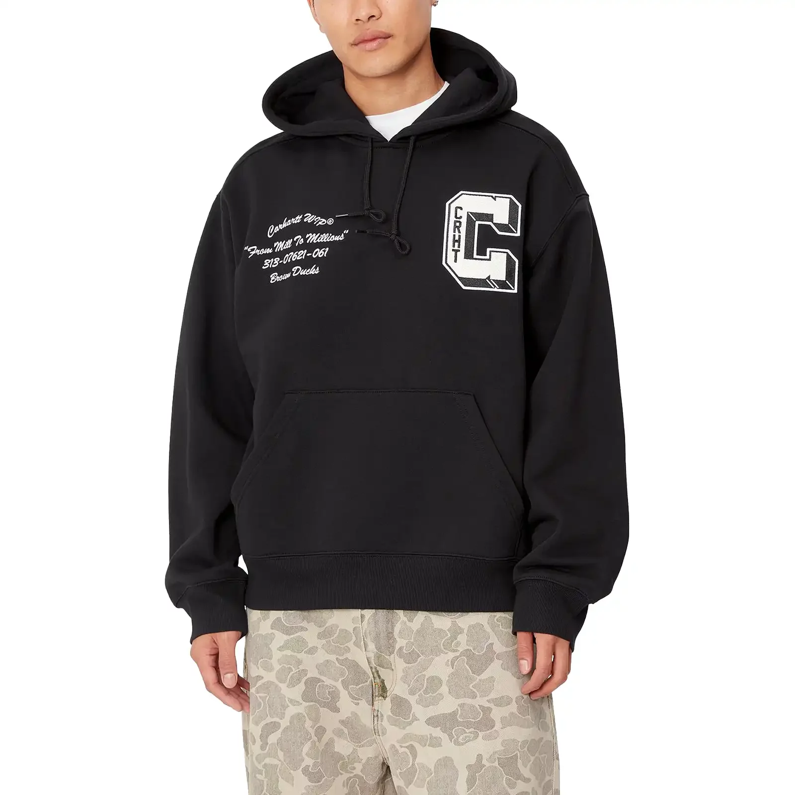 【Carhartt】 ★ HOODED BROWN DUCKS SWEATSHIRT ★ BALLOON FIT Carhartt WIP Hooded Brown Ducks Sweatshirt | Hamilton Brown