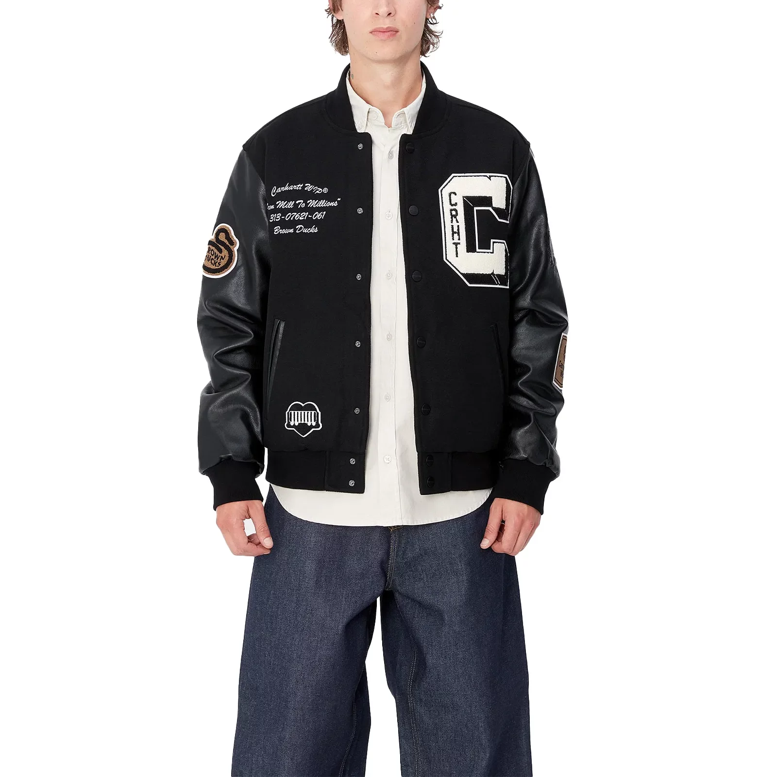 Jackets Carhartt WIP Brown Ducks Bomber 'Black' (I033855