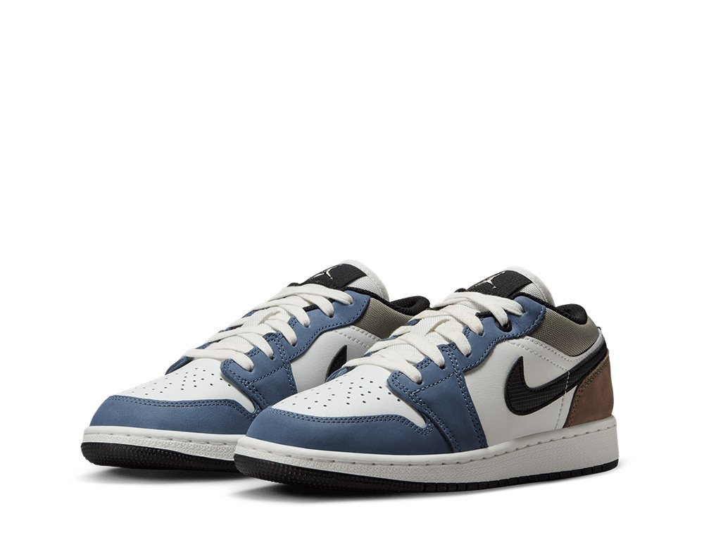 ■ NIKE AIR JORDAN1 LOW GS スニーカー 23cm Buty Air Jordan 1 Low (GS) Niebiesko-Brązowe [HV5973-101