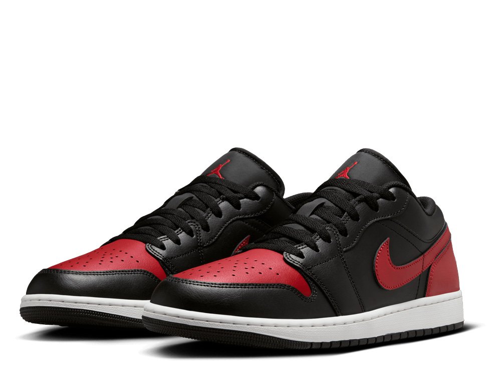 Buty Air Jordan 1 Low Czarno-Czerwone [553558-067] - skstore.eu