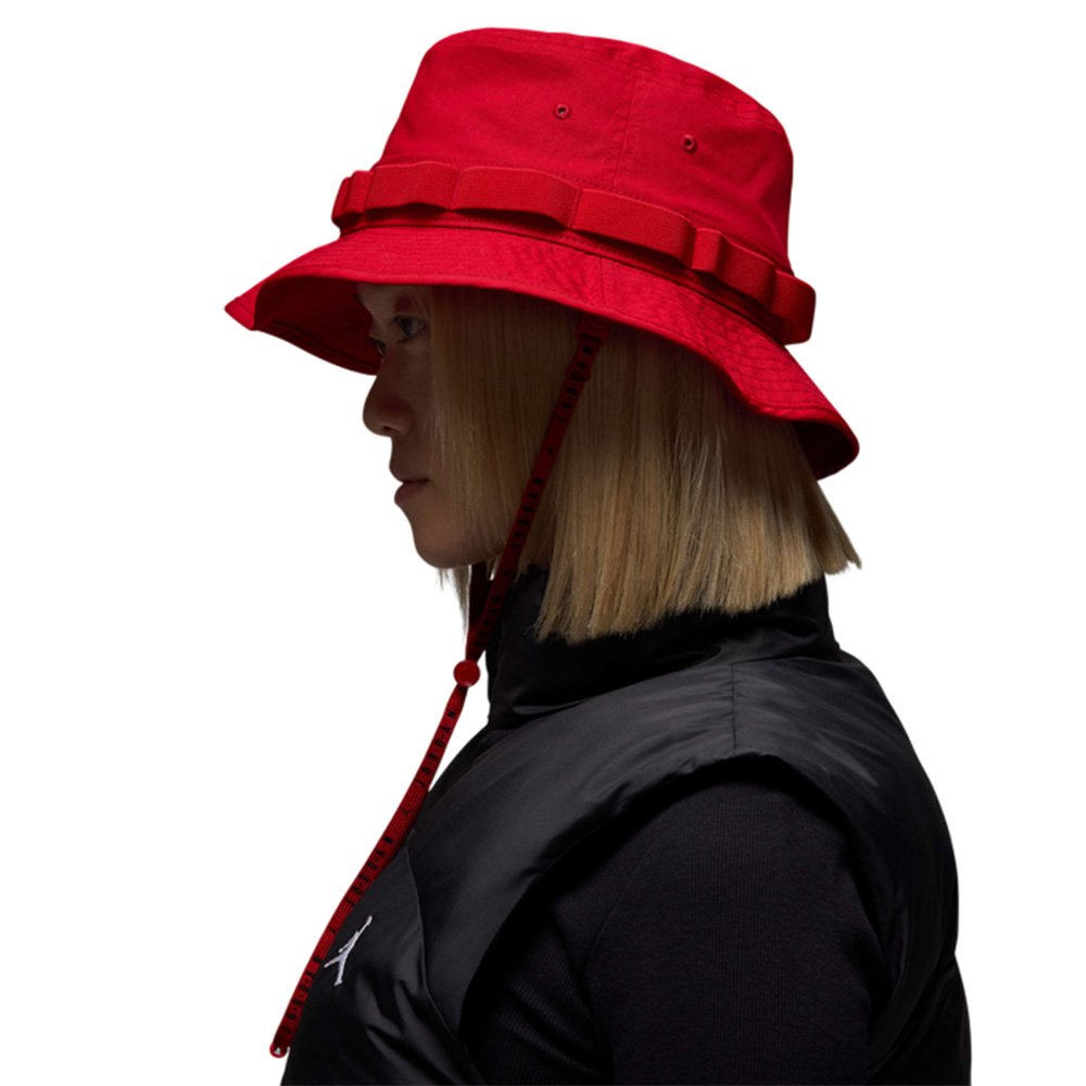 ★Nike★ Jordan Apex Bucket Hat Gym Red Black HM5753687 HM57 Nike Men's Air Jordan Apex Ripstop Bucket Hat Gym Red FD5188