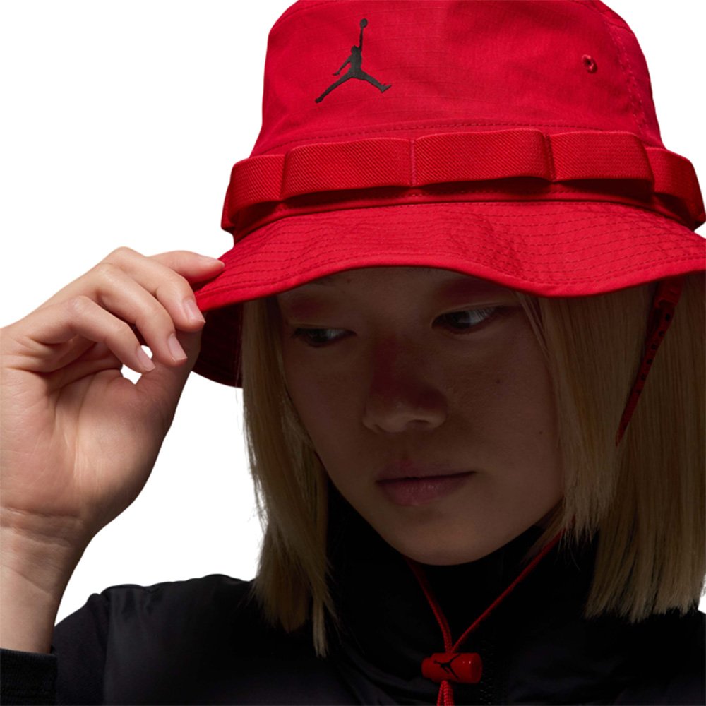 ■Nike■ Jordan Apex Bucket Hat Gym Red Black HM5753687 HM57 Nike Men's Air Jordan Apex Ripstop Bucket Hat Gym Red FD5188