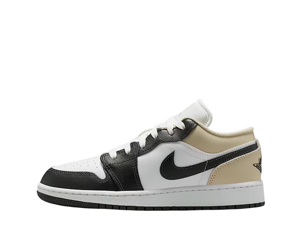 Buty Air Jordan 1 Low (GS) Czarno-Beżowe [553560-153
