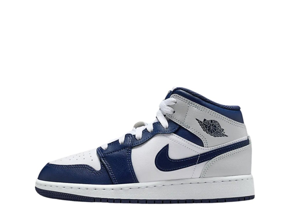 Air Jordan 1 Mid (GS) Navy-Grey Shoes [DQ8423-146] - skstore.eu