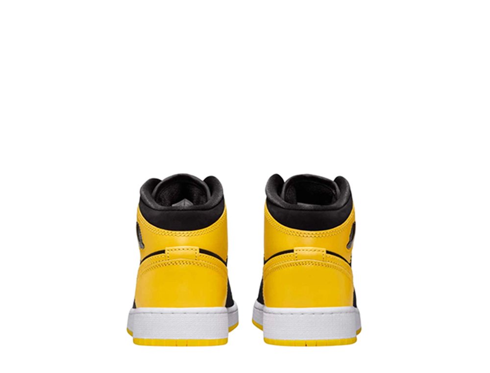 AIR JORDAN 1 MID SE ブラック/イエロー UK9 Shop Jordan 1 Mid SE 'Yellow Black' Little Kids' Shoes