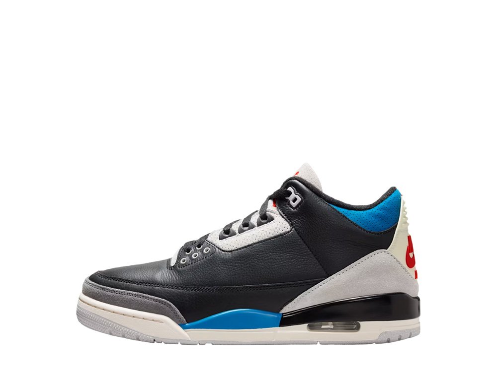 Air Jordan 3 OG (PS) Black/Chile Red-Neutral Grey-Military