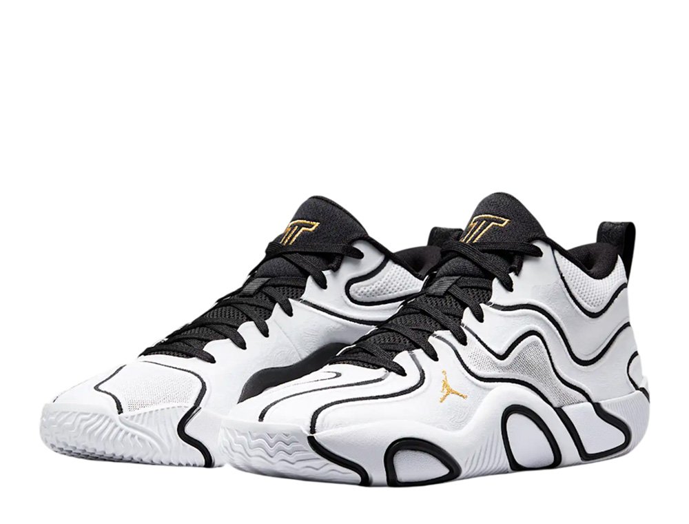 Nike Jordan Tatum3 Tunnel Walk シューズ(男性用) Jordan Tatum 3 'Tunnel Walk' White/Black/Metallic Gold shoes