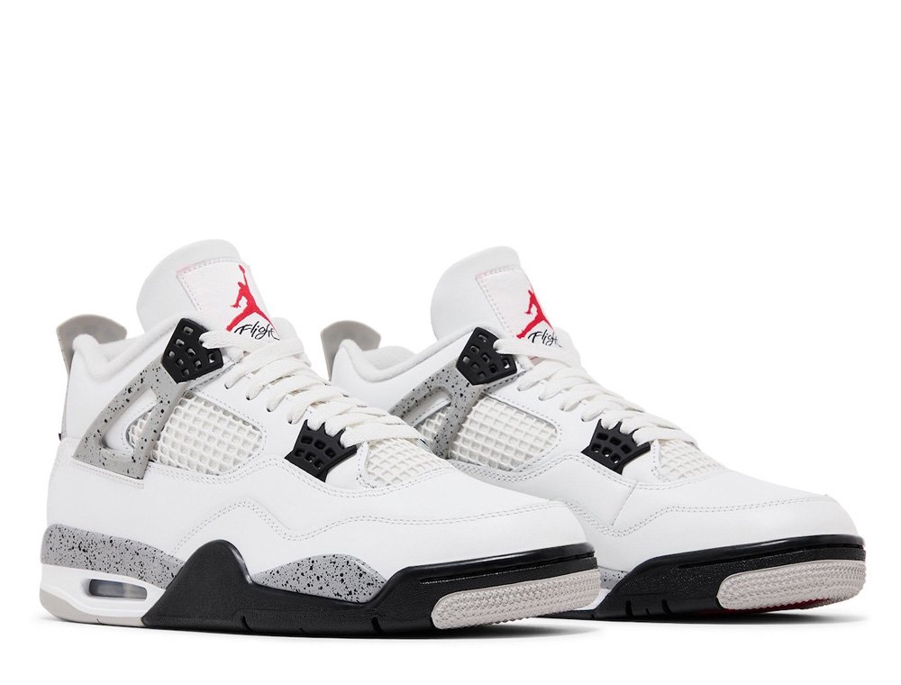 Air Jordan 4 OG “White Cement” Summit White/Fire Red-Tech