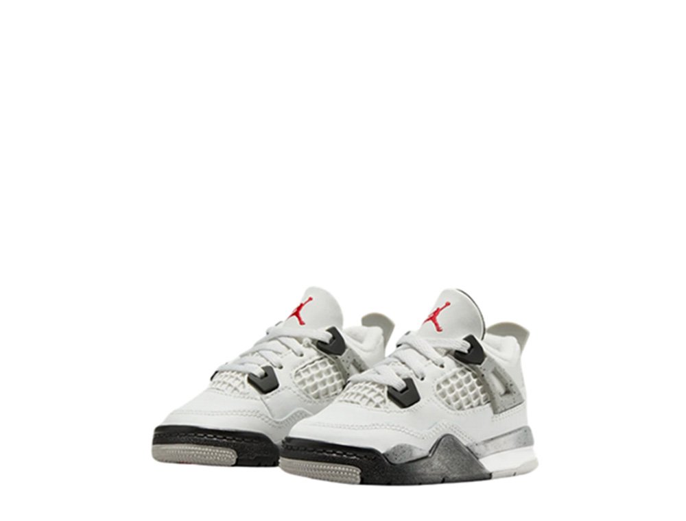 スニーカー Nike TD Air Jordan 4Retro White Nike Air Jordan 4 Retro TD Toddler 'White Oreo' BQ7670-100