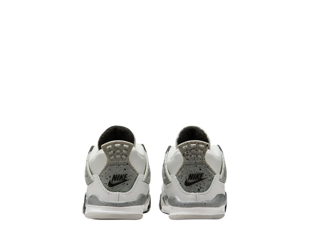 スニーカー Nike TD Air Jordan 4Retro White Nike TD Air Jordan 4 Retro - White / Fire Red / Black