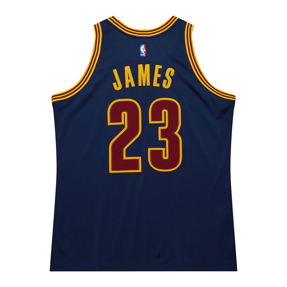 Mitchell&Ness NBA Dark Jersey Cleveland Cavaliers 2015-16 Lebron James  T-shirt Navy Blue