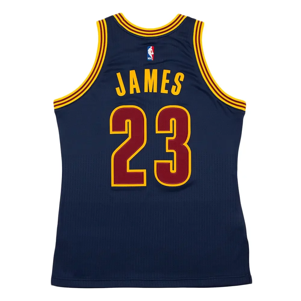 Mitchell&Ness NBA Dark Jersey Cleveland Cavaliers 2015-16 Lebron James  T-shirt Navy Blue