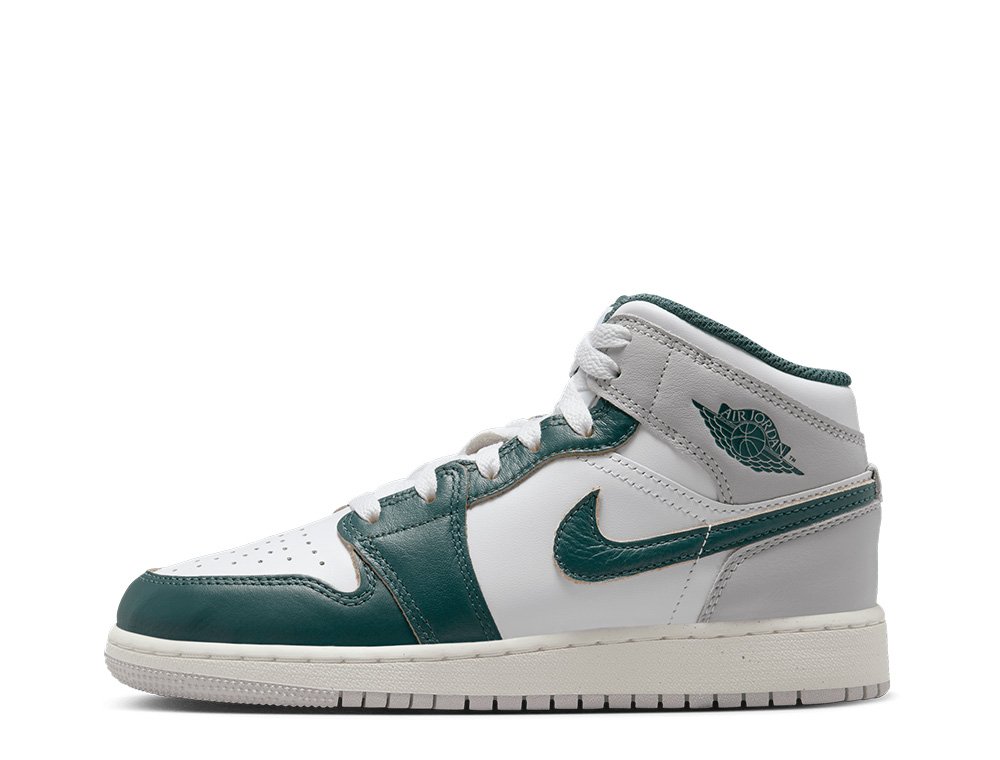 Air Jordan 1 Mid SE (GS) White/Sail/Neutral Gray/Oxidized