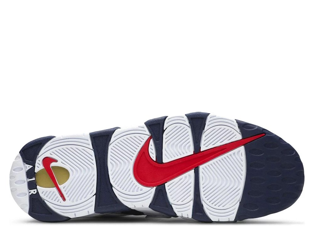 Nike Air More Uptempo White/Midnight Navy-Metallic Gold