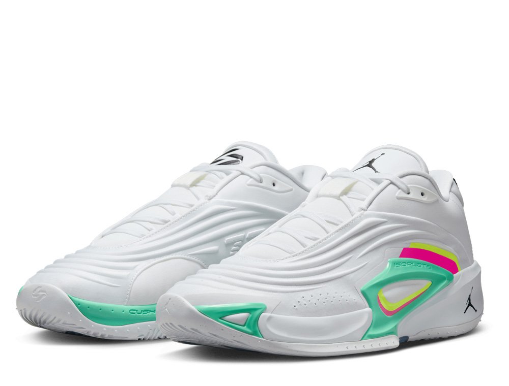 Jordan Neon Green Jordan Luka 'Photo Finish' White/Volt Glow/Green