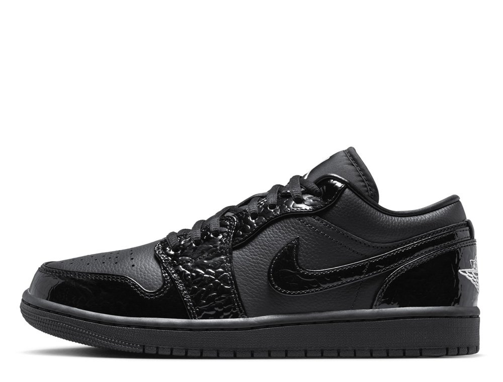 【Nike】AIR JORDAN 1 LOW SE BLACK Buty Air Jordan 1 Low SE Black/White/Metallic Silver/Black