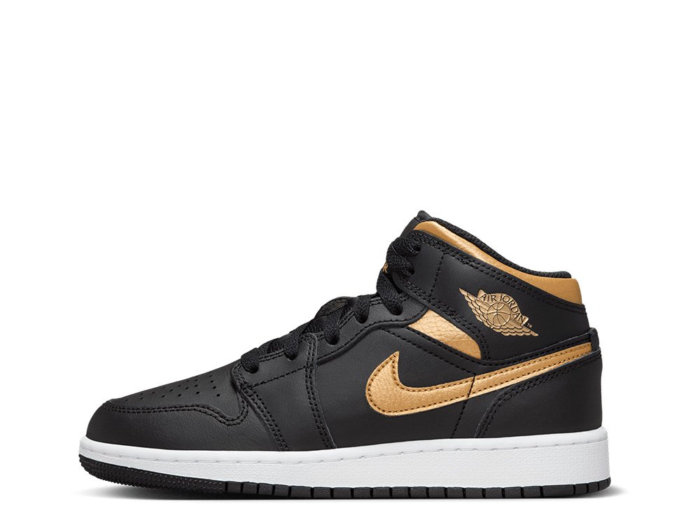 スニーカー NIKE AIR Jordan 1 MID(GS) DQ8423-060 AIR JORDAN 1 MID (GS) DQ8423-060 CZARNY | Dziecięce