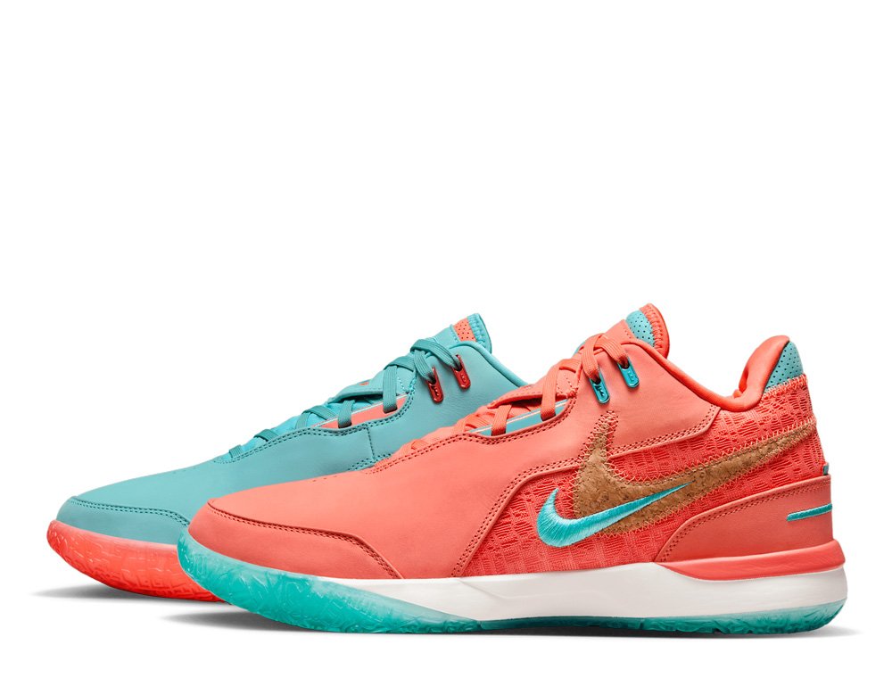 レブロン NXXT GEN AMPD EP 27.5 Buty LeBron NXXT Gen AMPD Mineral Blue/LT Wild Mango [FJ1566