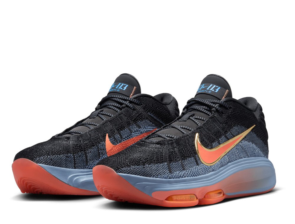 新品　NIKE ナイキ　GT HUSTLE 3 グレー　ブルー　27.5 Nike G.T. Hustle 3 EP Basketball Shoes. Nike ID