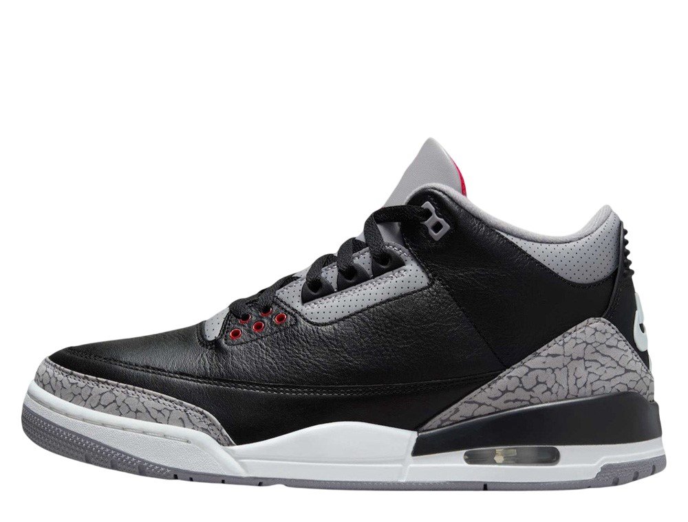 靴 NIKE AIR JORDAN 3 RETRO Black Cement 30 Buty Air Jordan 3 OG Black/Fire Red-Cement Grey-Sail [DN3707
