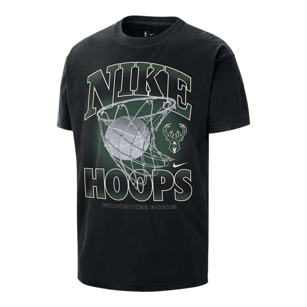 Nike NBA Max90 Courtside Milwaukee Bucks T-Shirt Black