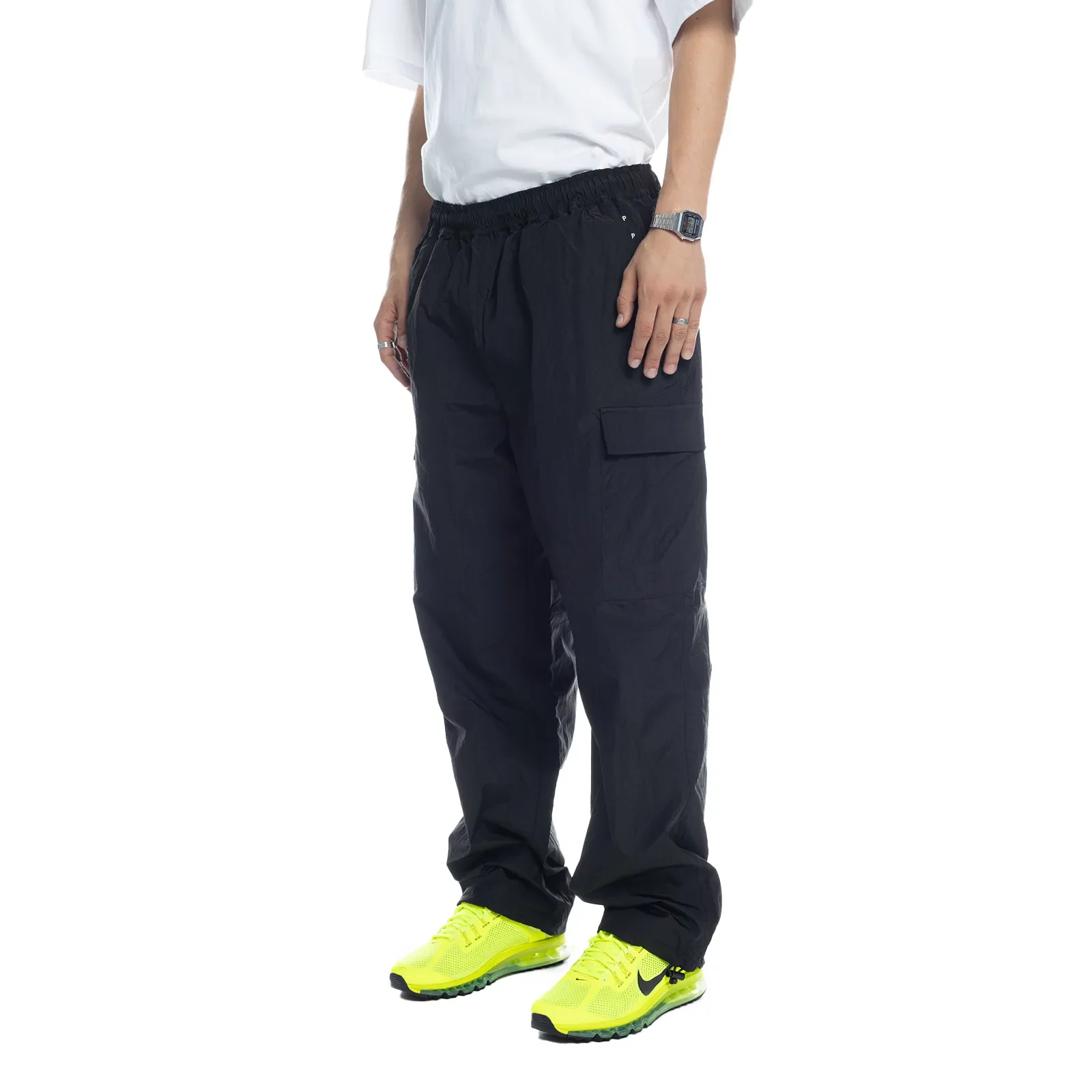 Pants Pop Trading Company Cargo Track Pant 'Black' (POPSS24