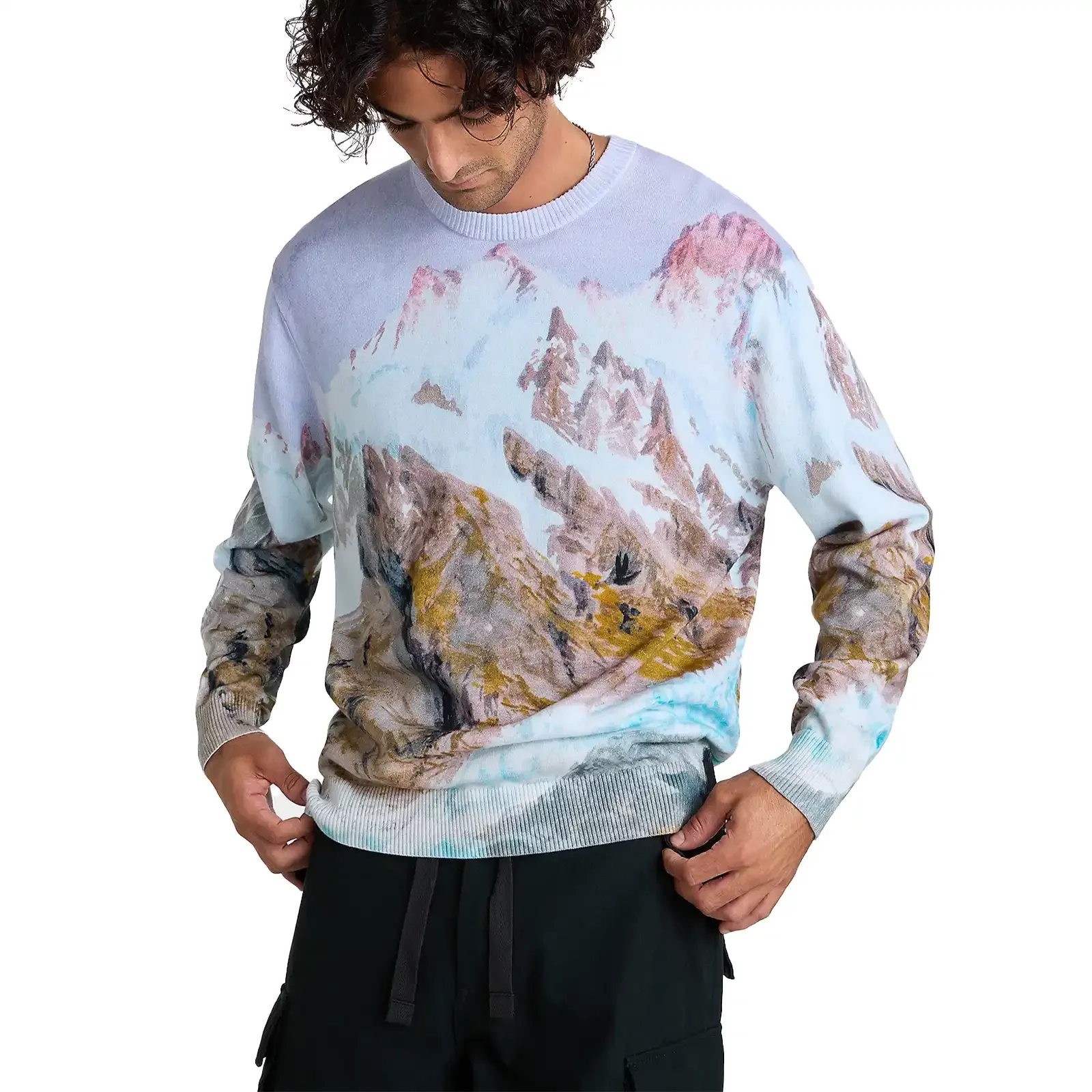 Fleeces and sweaters Vans LX Printed Knit Sweater 'White Fleeces and sweaters Vans LX Printed Knit Sweater 'White