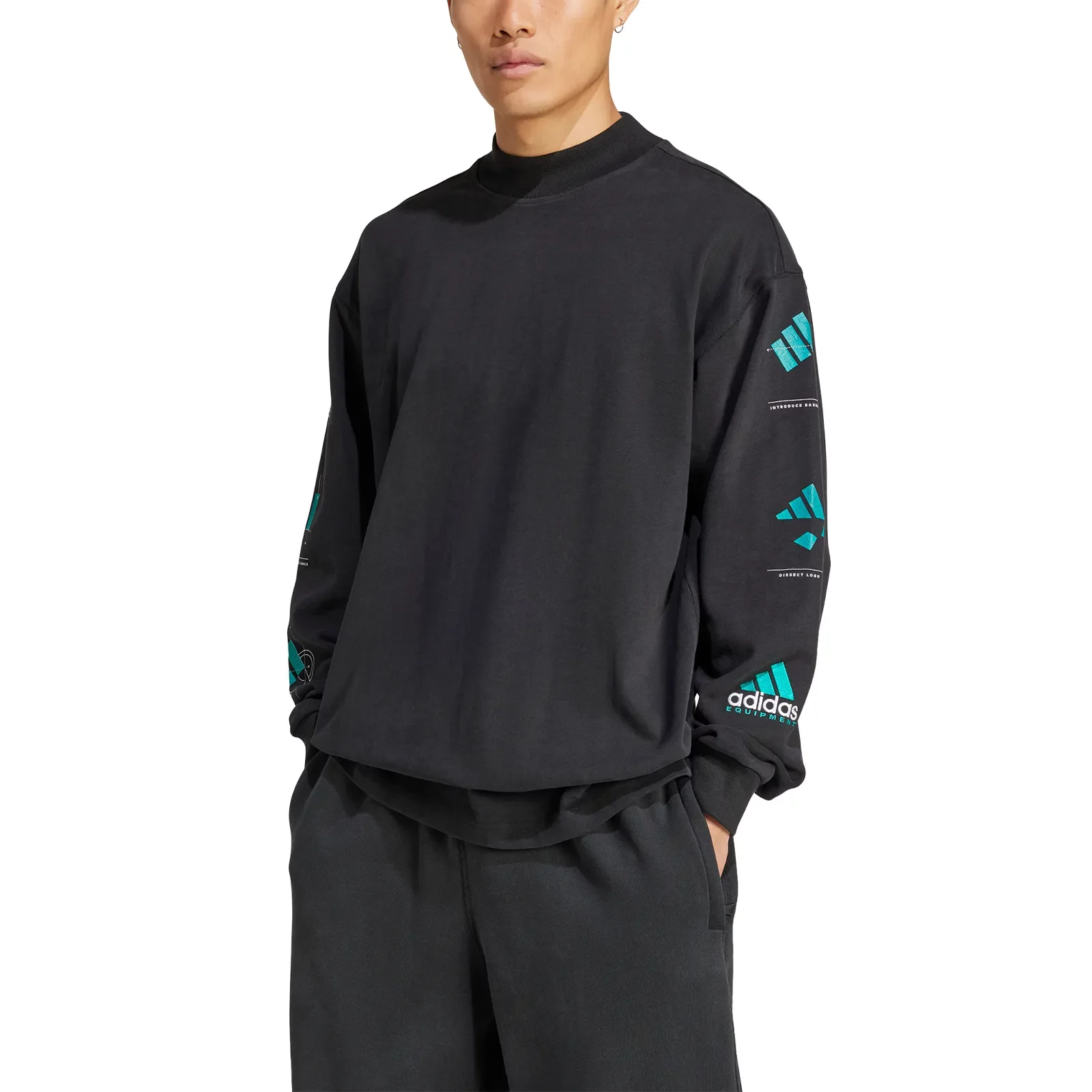 Tシャツ・カットソー ADIDAS EQT Long Sleeve Graphic Tee 5FT107 T-shirts adidas EQT Long Sleeve Graphic Tee 'Black' (JN4849