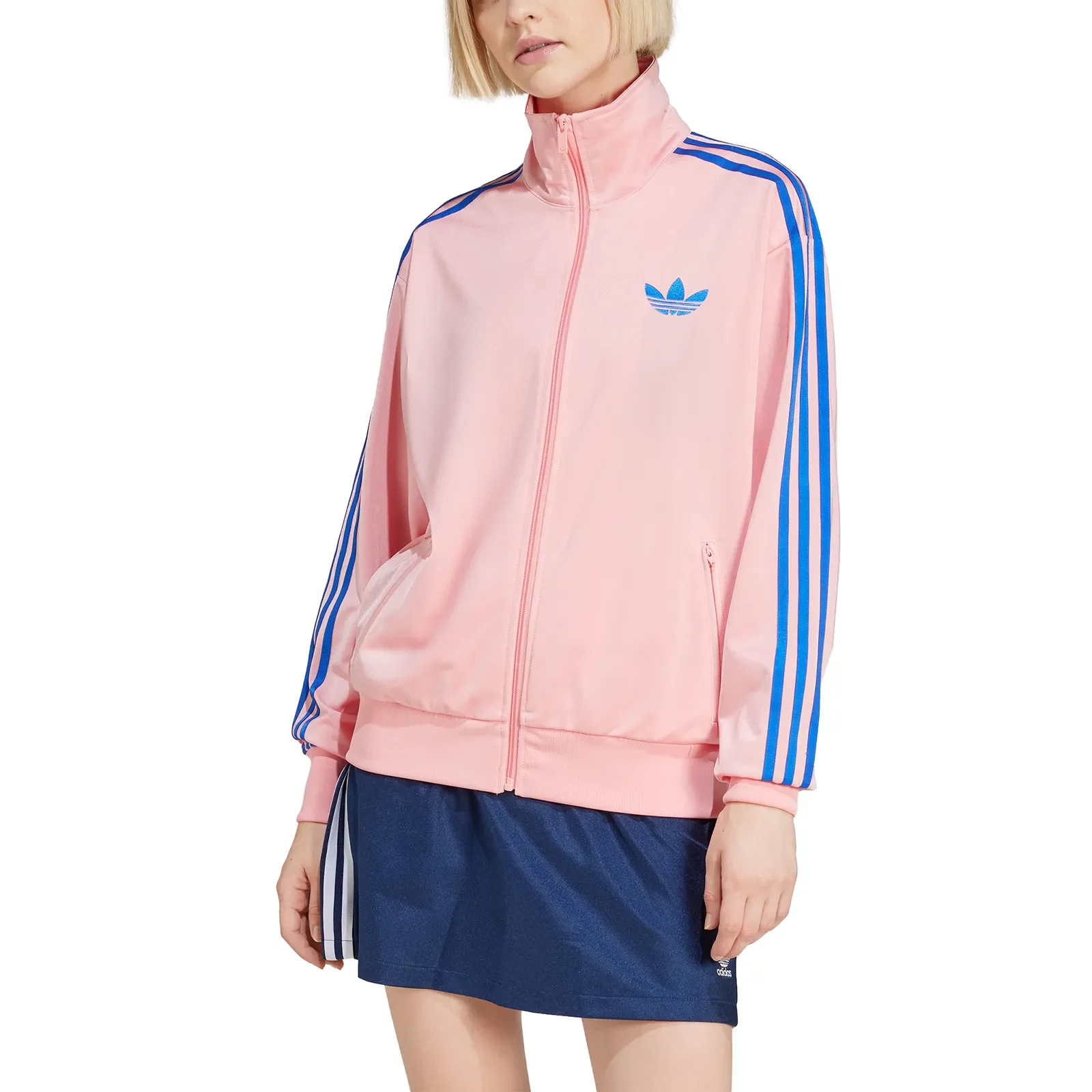 トップス PINK THEREDTHREAD S TRACK JERSEY JACKET THEREDTHREAD / ザレッドスレッド】S track jersey jacket lace