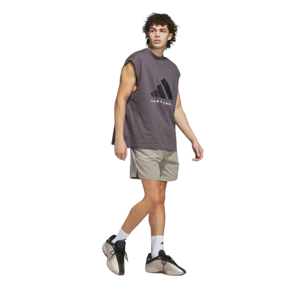 ★ adidas★ Basketball Tee Gray JC7834 Adidas Unisex Adidas Basketball Tee Gray JC7834 – Solestop.com
