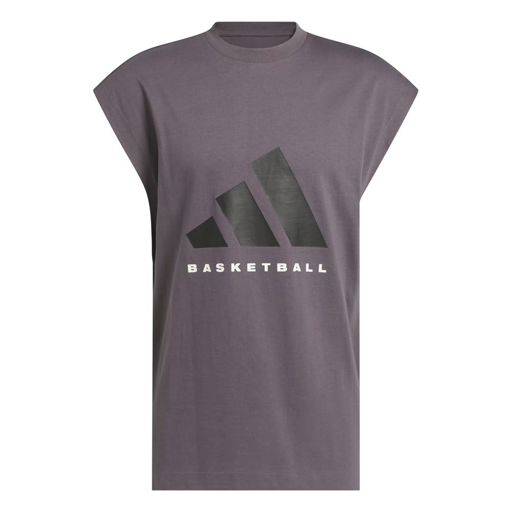 ■adidas■ Basketball Long Sleeve Tee Grey JC7835 adidas Basketball Long Sleeve Tee (Gender Neutral) - Grey