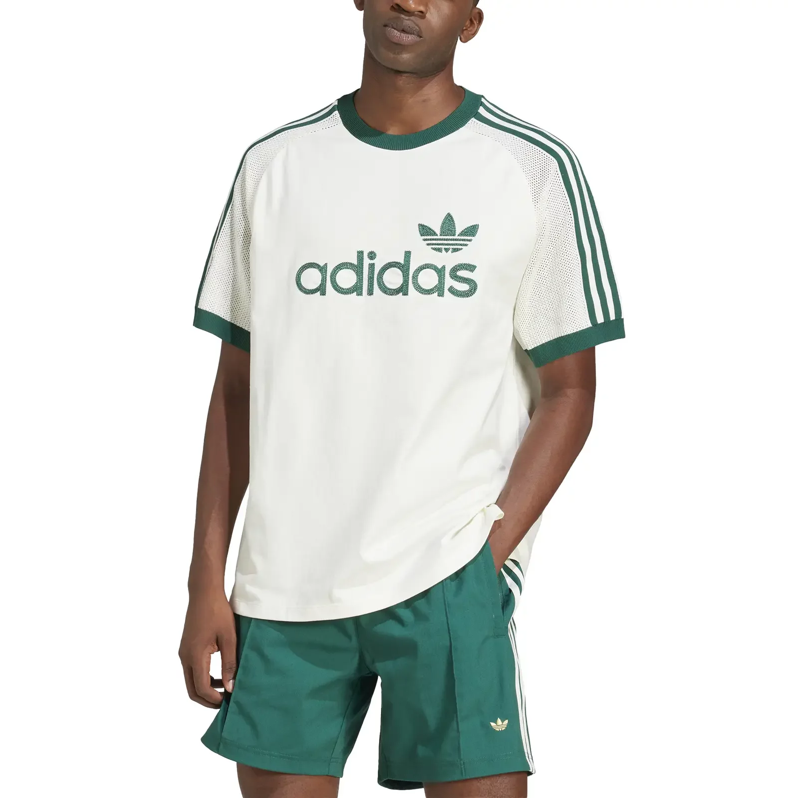 ●ADIDAS● Adidas Premium Knitted T-Shirt Koszulki adidas Premium Knitted T-Shirt 'Off White' (JD3407