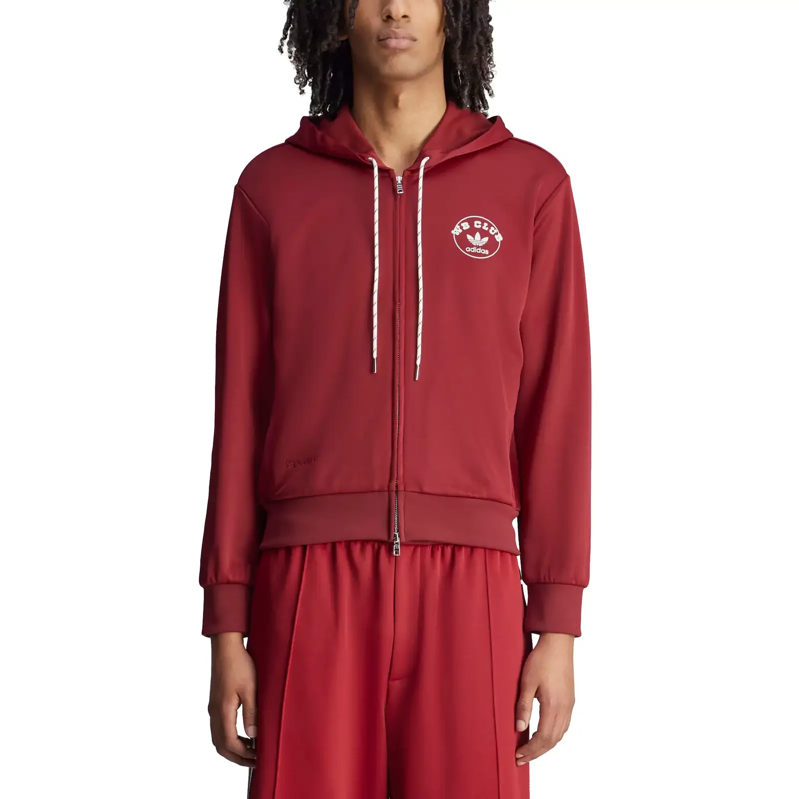 【送料&関税込】Adidas Originals by Wales Bonner Logo Zip Sw ADIDAS ORIGINALS + Wales Bonner Logo-Print Recycled-Jersey