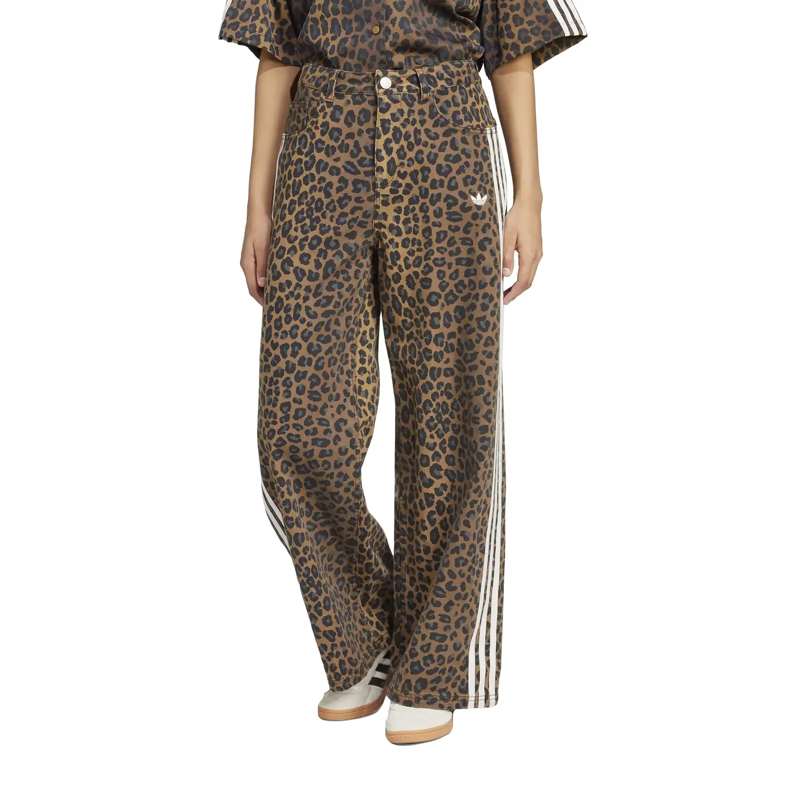 ★★Adairs★★ Denim loose pants leopard brown KA2680 Pants and leggings adidas Denim Loose Pants W 'Leopard