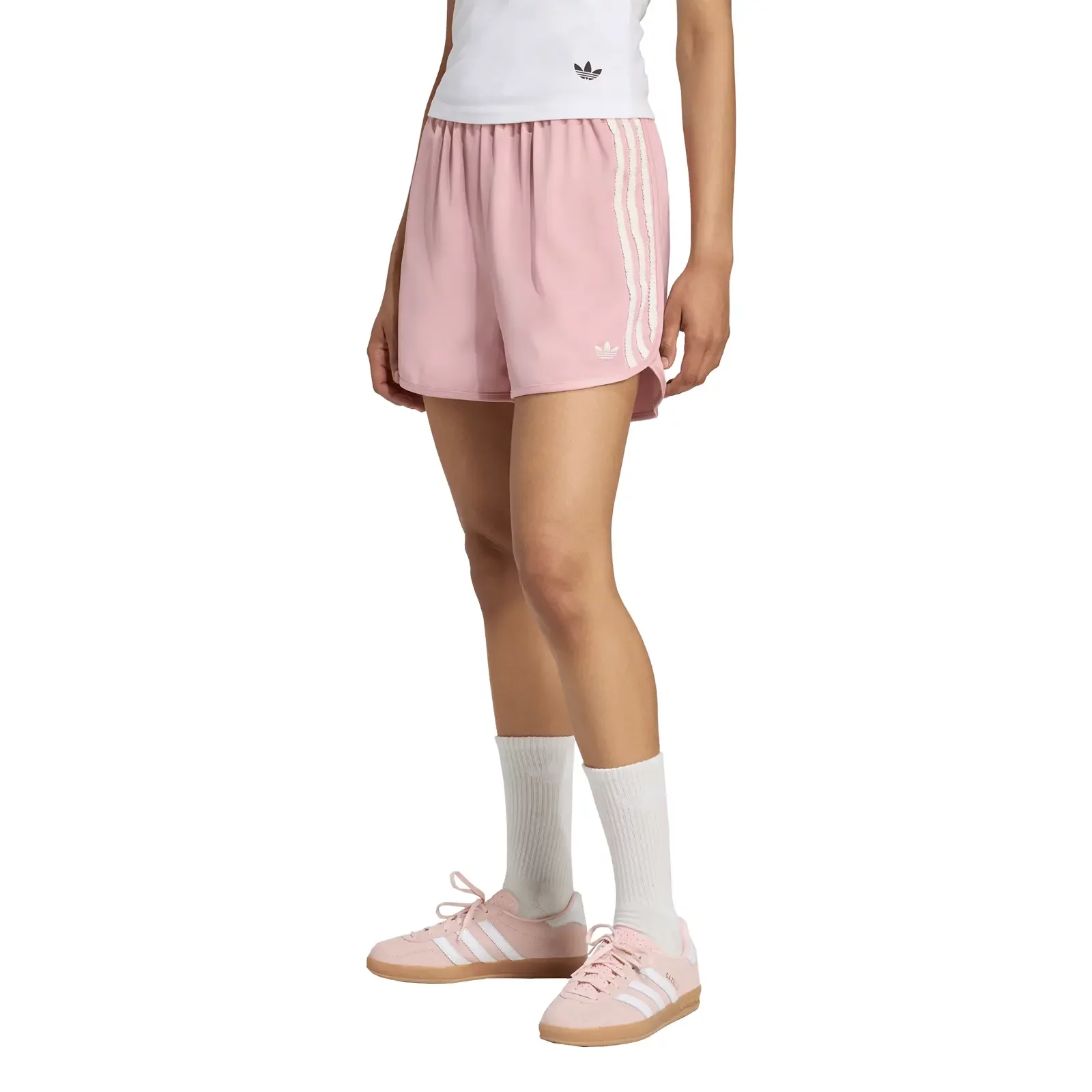 【ADIDAS】Ruffled Short Pants - Light Pink / KC8818 adidas Originals shorts Ruffle Shorts pink color with an