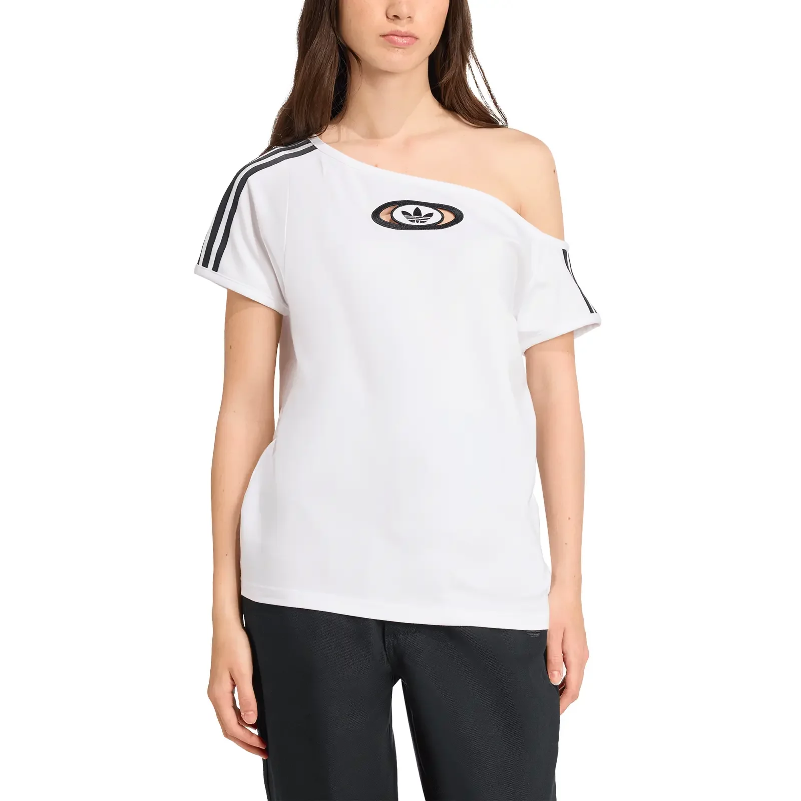 【ADIDAS】Off Shoulder Tee - White / KC8795 T-shirts adidas Off Shoulder Tee W 'White' (KC8795) | WSS