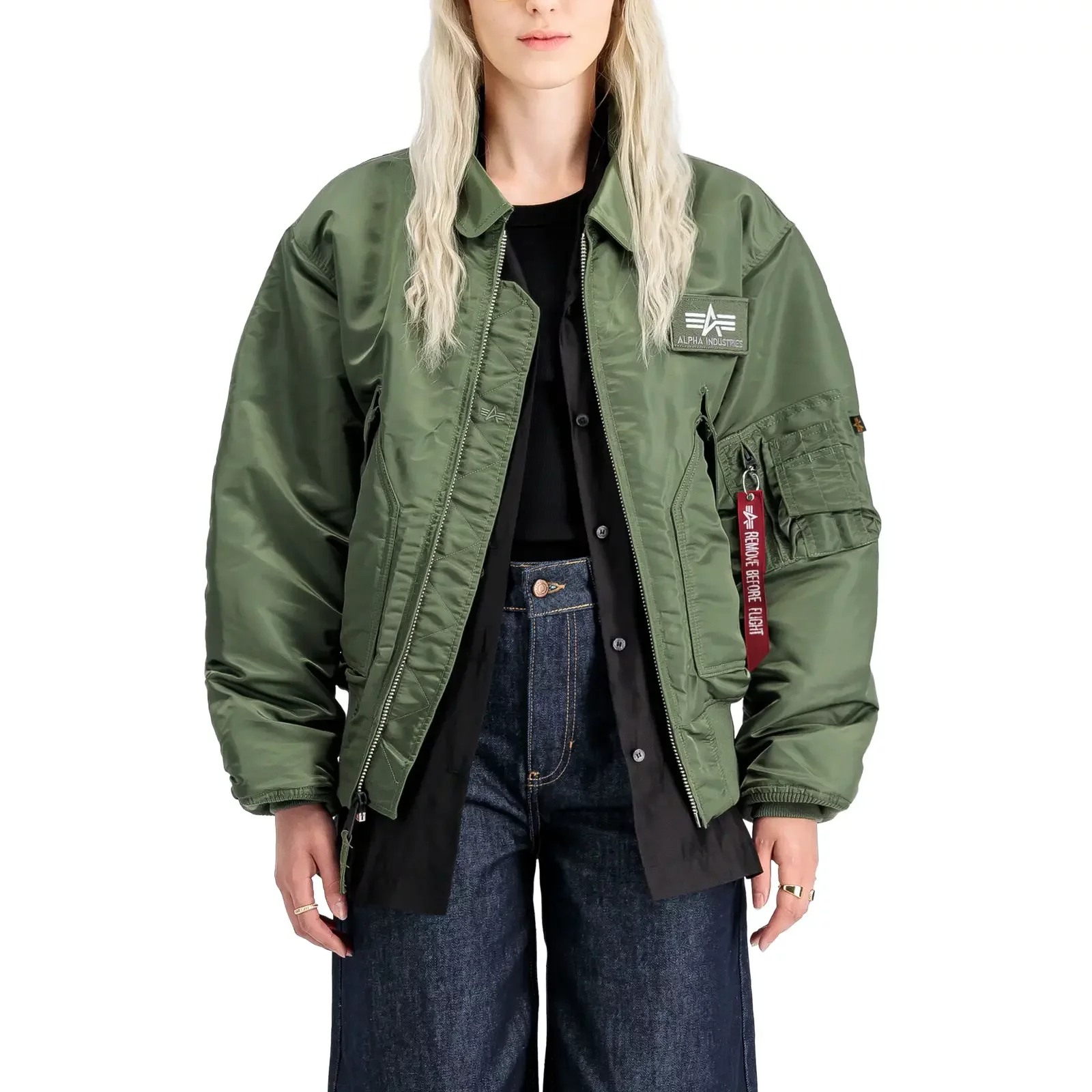 Jackets Alpha Industries CWU-45 Heritage Bomber Jacket 'Sage Green - Main Image