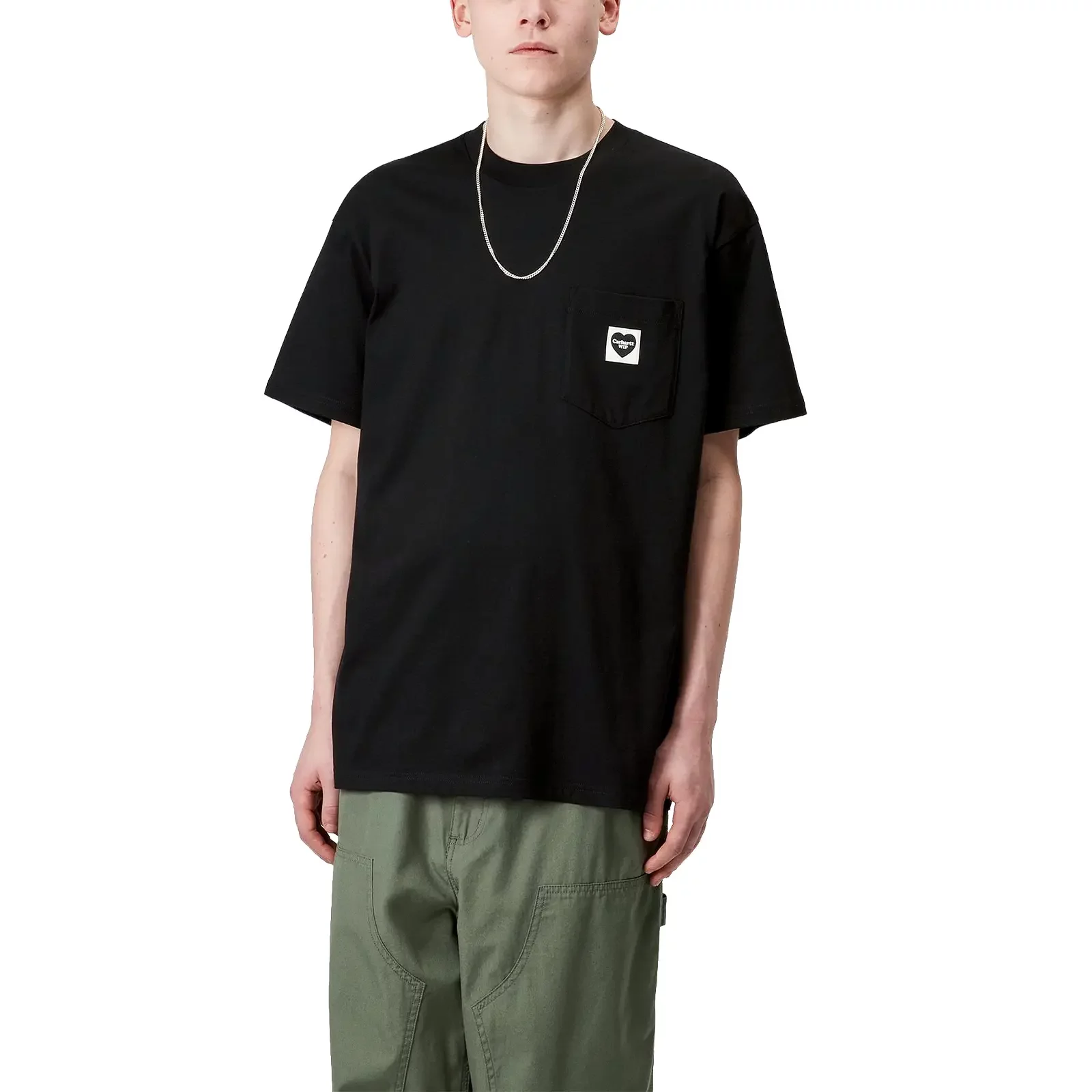 Carhartt WIP Tシャツ POCKET HEART ポケット ハート I032128 T-shirts Carhartt WIP Pocket Heart T-Shirt 'Black' (I032128