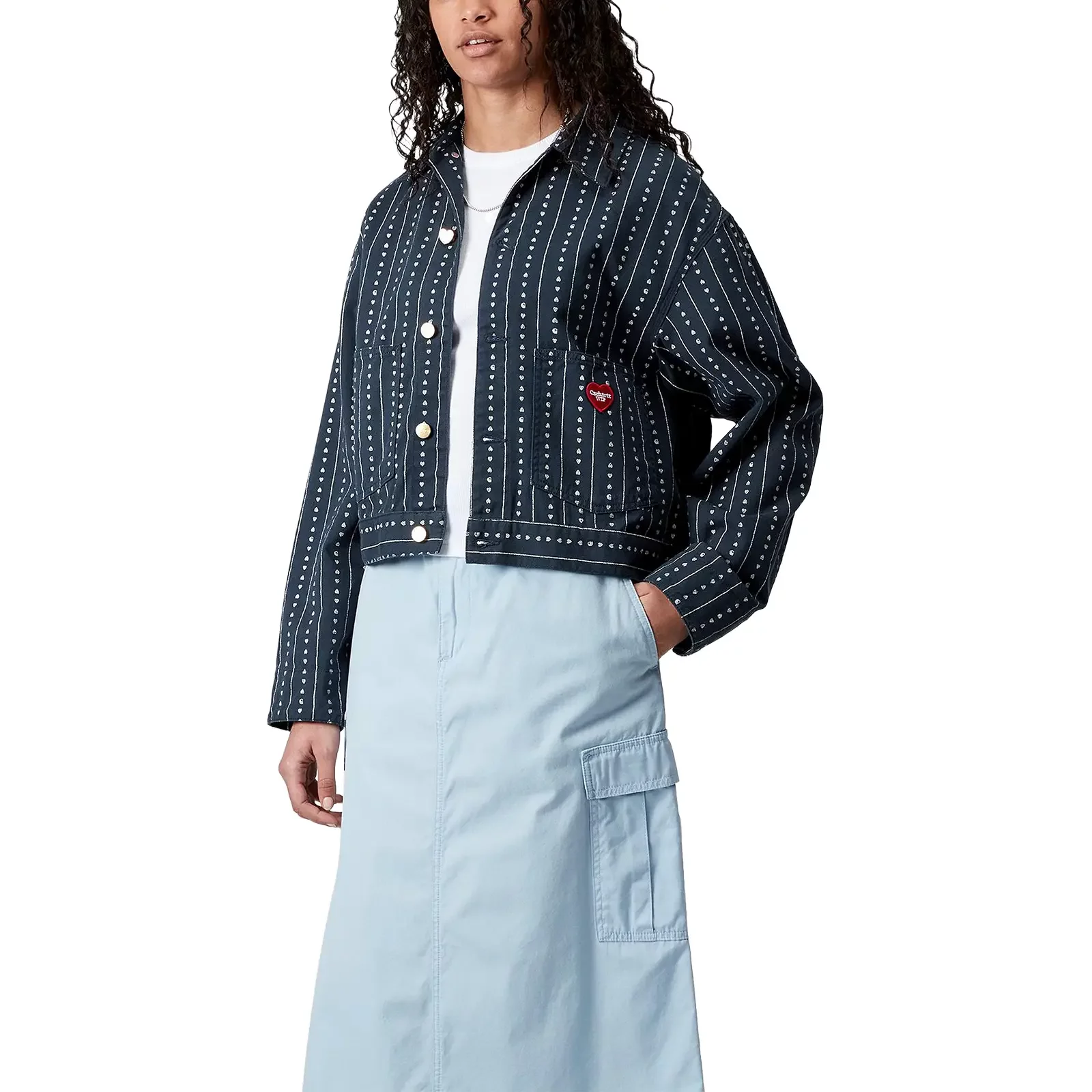 Jackets Carhartt WIP Drewe Jacket Heart W 'Pinstripe Ink