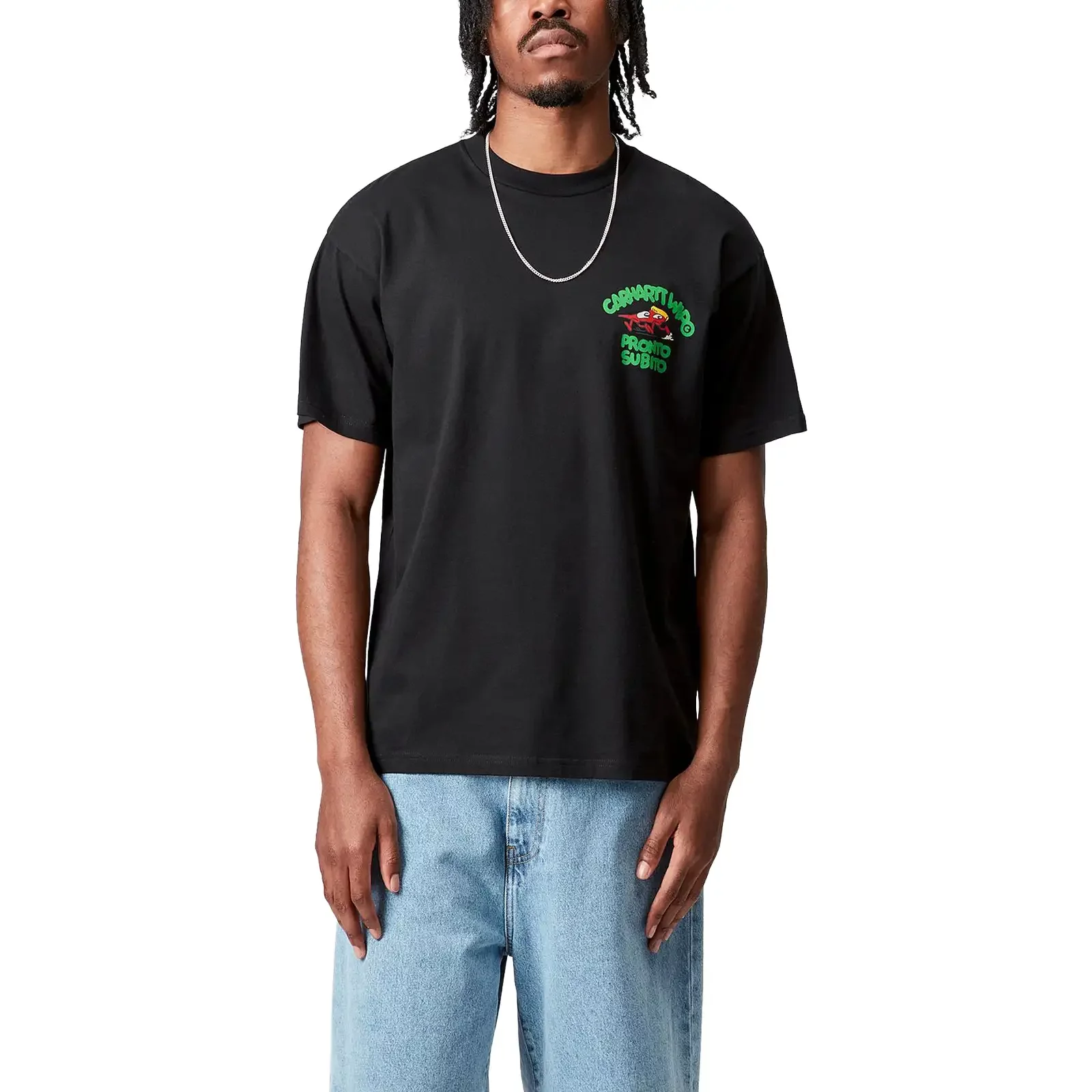 Tシャツ・カットソー CARHARTT WIP Men T-shirt Black I035195 89XX T-shirts Carhartt WIP Pronto T-Shirt 'Black' (I035195-89XX