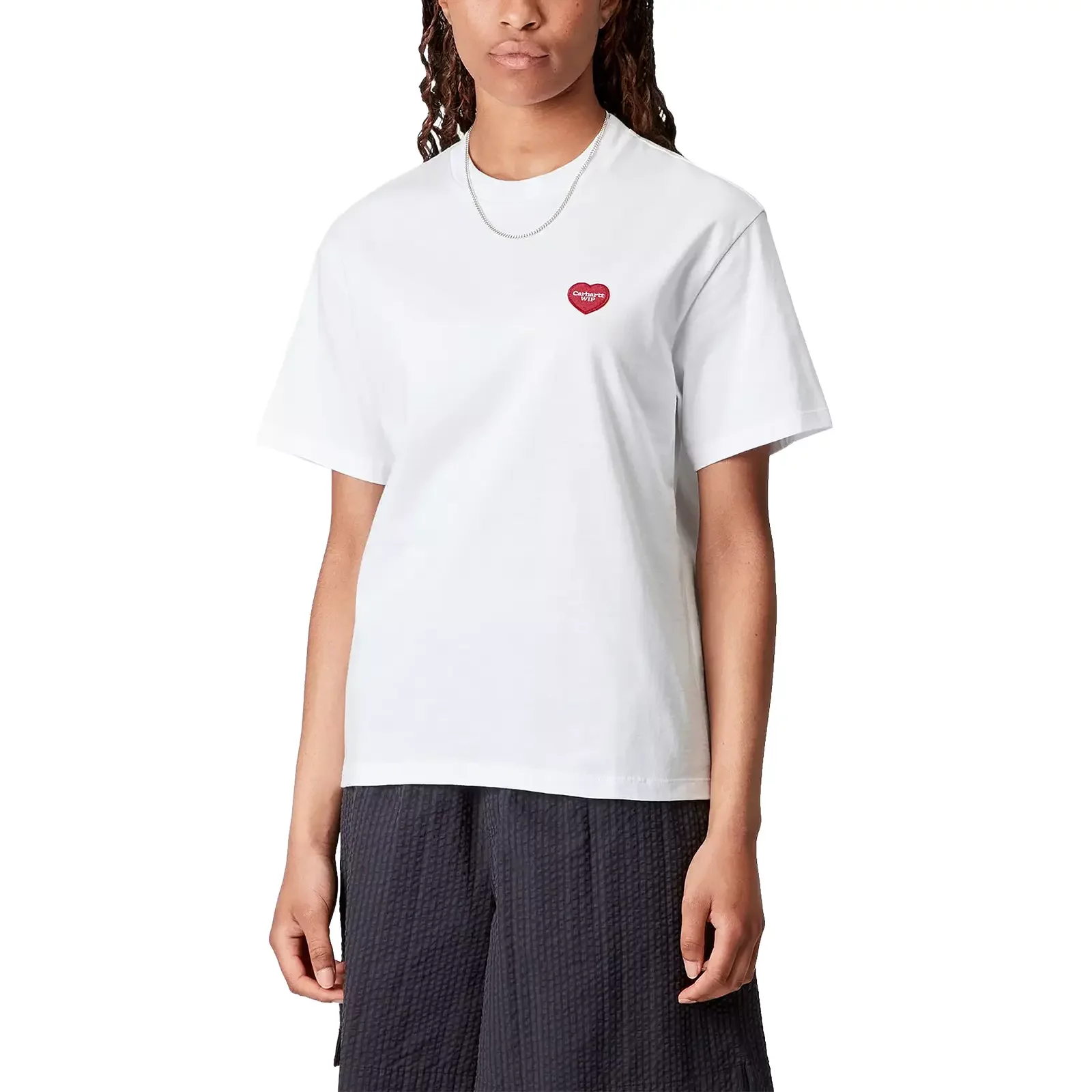 ノン T-shirts Carhartt WIP W' S/S Heart II Hartt T-Shirt 'White