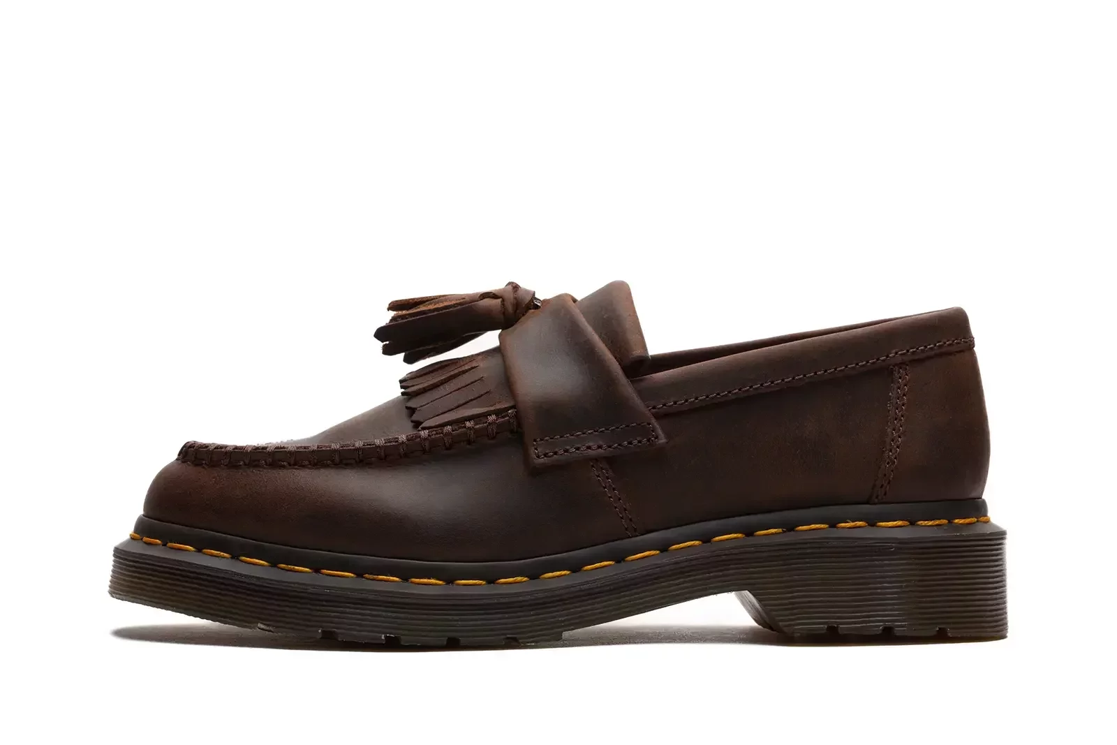 Boots Martens Adrian Leather Loafers 'Dark Brown Crazy Horse