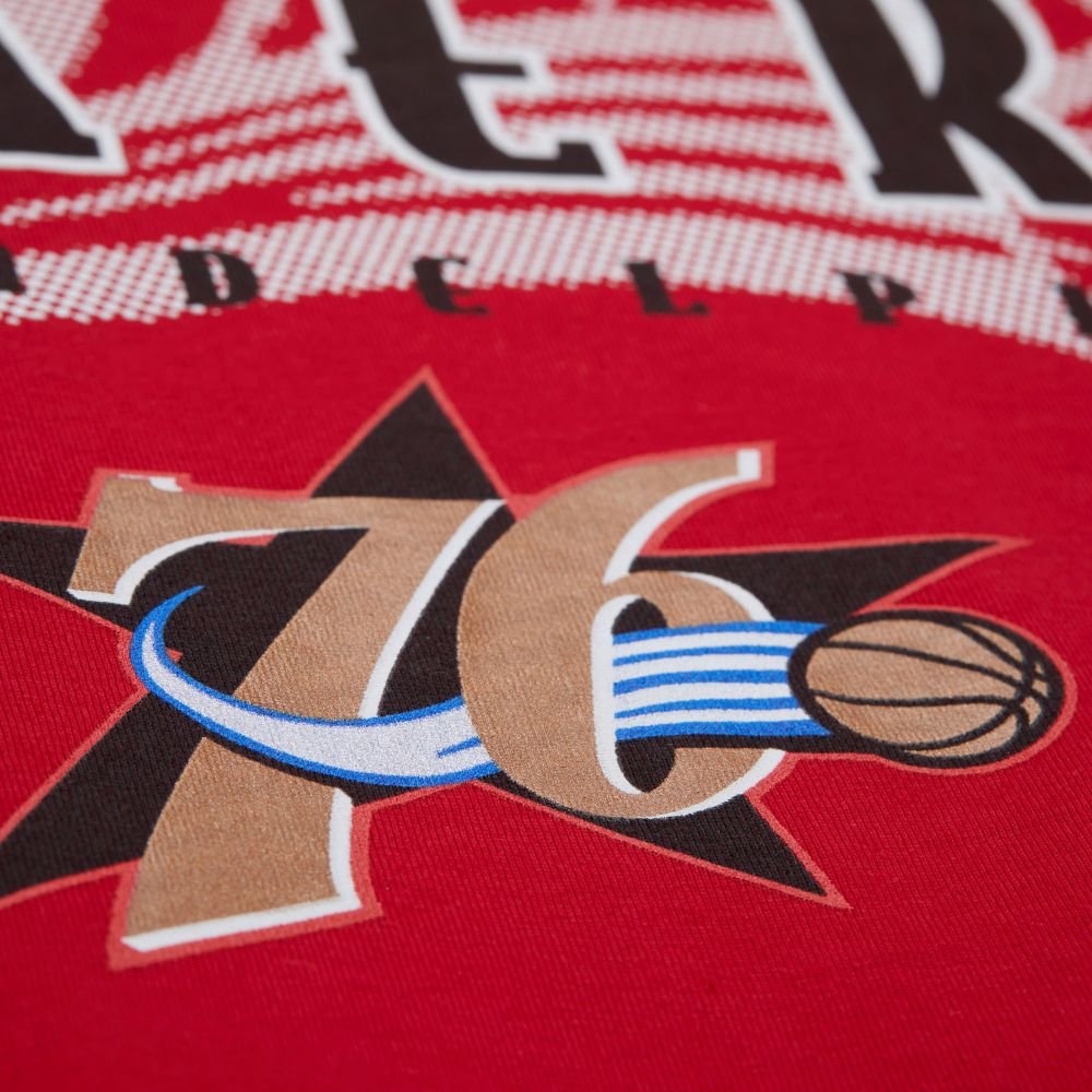 Mitchell&Ness NBA Shot Clock Philadelphia 76ers Red T-shirt