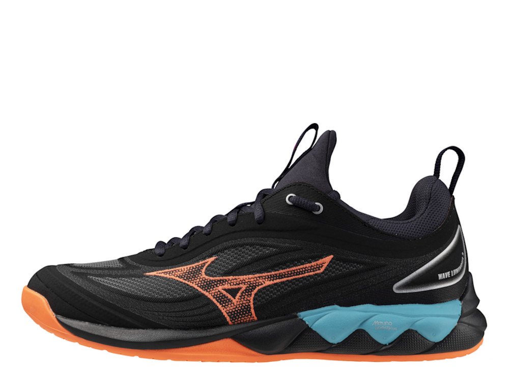 BUTY MIZUNO WAVE LUMINOUS 3(U) BLACK/NEON FLAME/PEACOCK BLUE