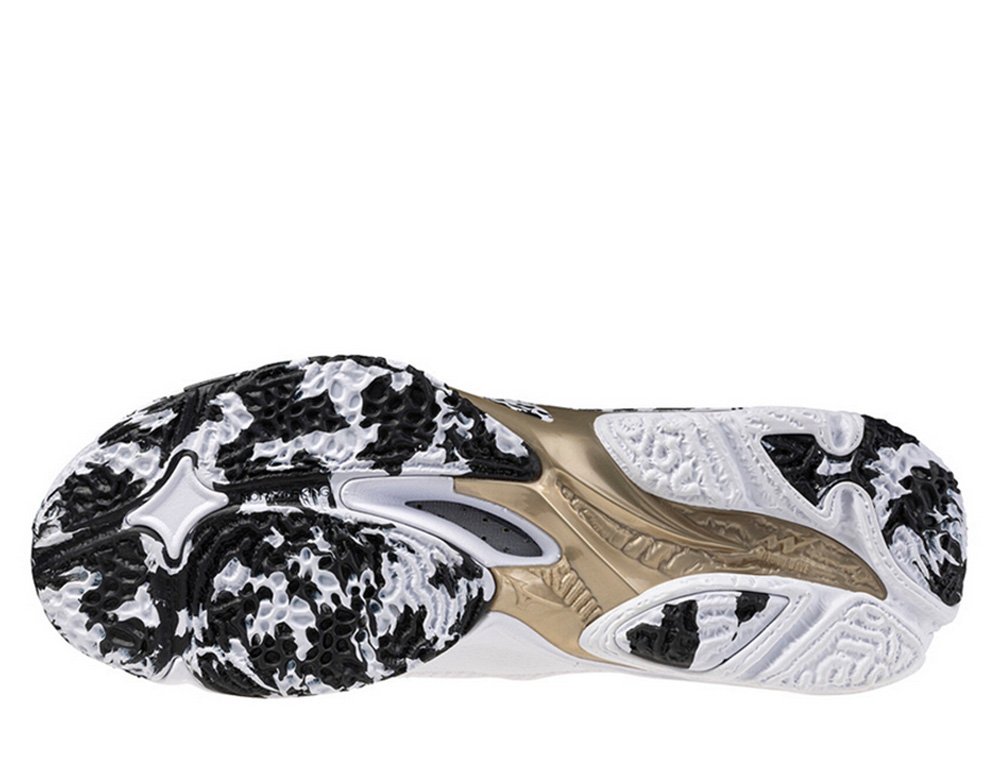 BUTY MIZUNO WAVE LIGHTNING Z8 MID(U) / WHITE/BLACK/GE GOLD