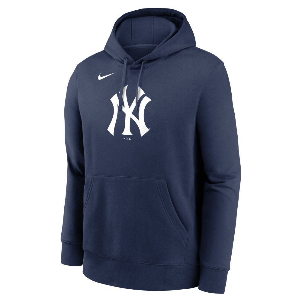 NIKE MLB LOGO CLUB FLEECE HOOD NEW YORK YANKEES MIDNIGHT
