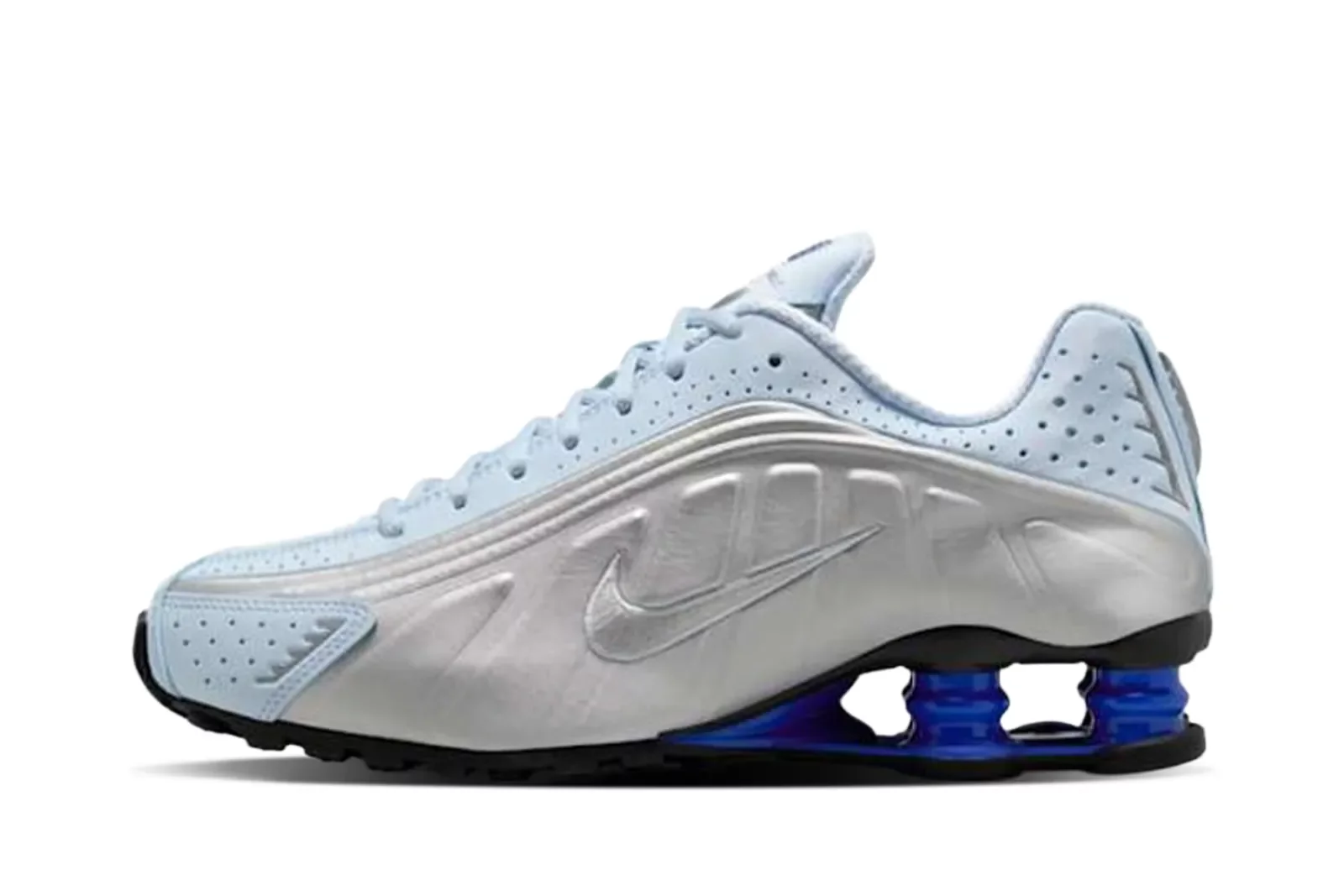 靴 NIKE W SHOX R4 RACER BLUE Nike Shox R4 Racer Blue Metallic Silver (Women's) - HJ7303